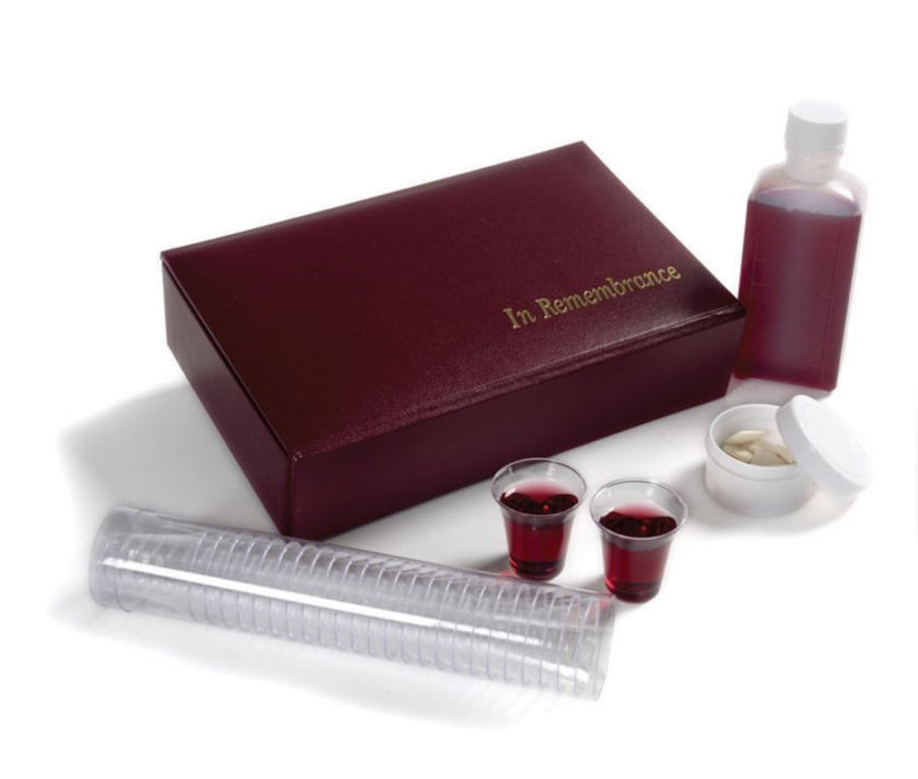 Portable Communion Set - Maroon