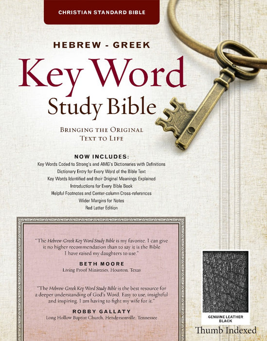 The CSB Hebrew-Greek Key Word Study Bible Black