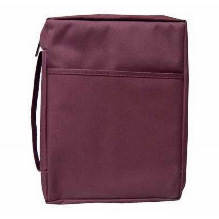 Bible Cover Burgundy Canvas Medium