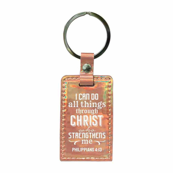 Philippians 4:13 Irridescent Keyring