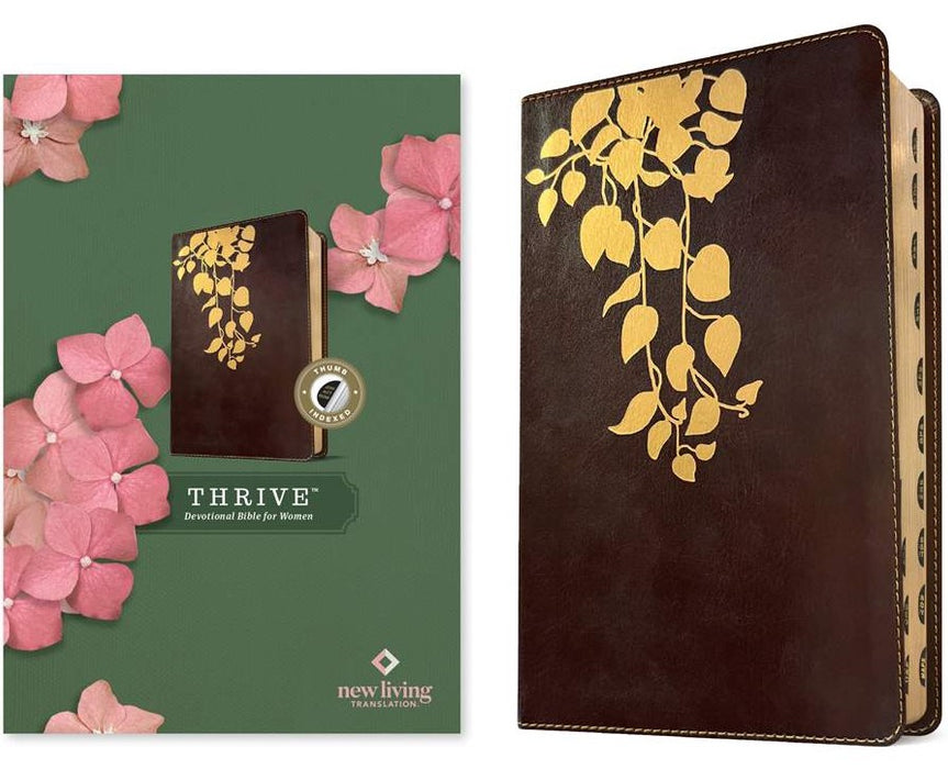 NLT Thrive Devotional Bible for Women, Deep Brown, Indexed