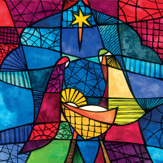 Compassion Charity Christmas Cards: Stained Glass (10pk)