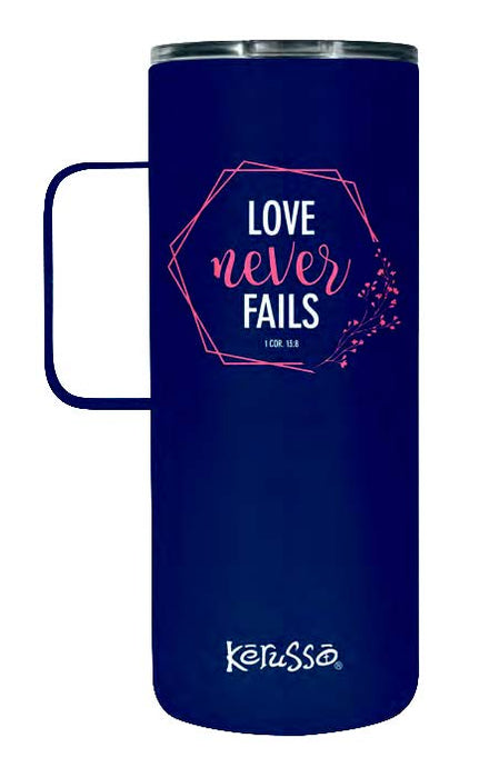 Love Never Fails Hexagon Steel Mug