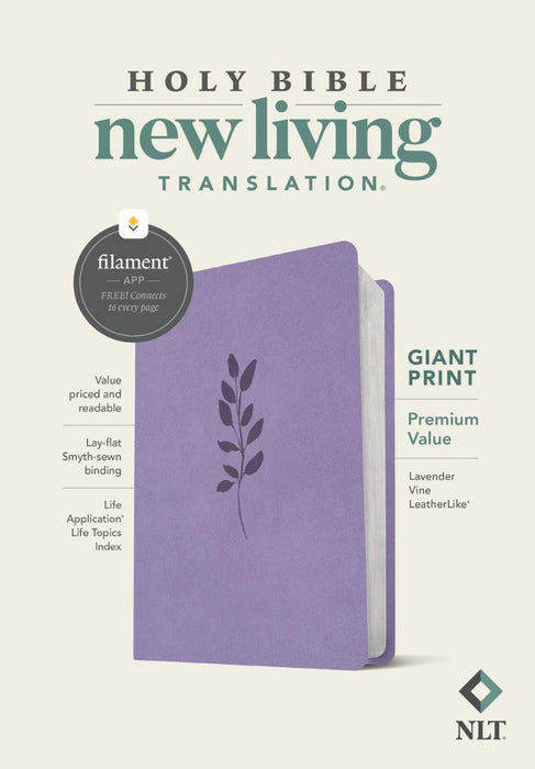 NLT Giant Print Premium Value Bible, Filament-Enabled