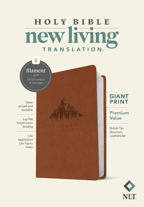 NLT Giant Print Premium Value Bible, Filament-Enabled