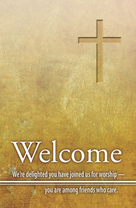 Welcome - Cross Pew Cards -  3"" X 5"" (Pack Of 50)