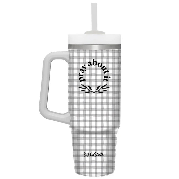 Pray About It - 30oz Mug with Straw