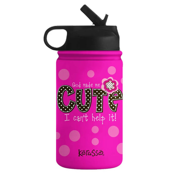 God Made Me Cute Kids Sports Bottle 12oz