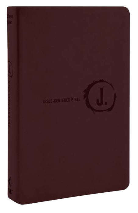 NLT Jesus-Centered Bible, Brown Leatherette cover