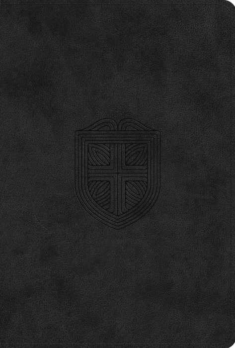 ESV Men's Study Bible, Charcoal, Shield Design