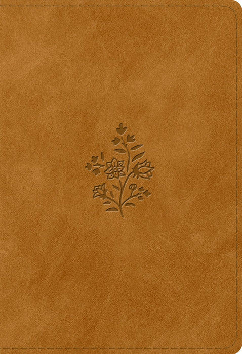 ESV Student Study Bible, Nubuck Caramel, Wildflower Design