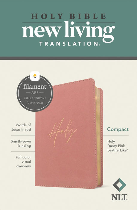 NLT Compact Bible, Filament Edition, Pink, Red Letter