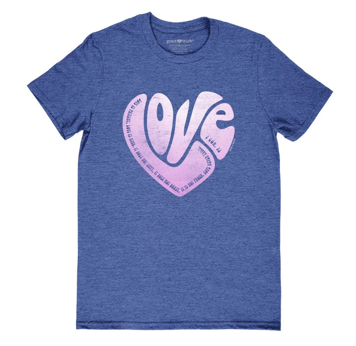 Grace & Truth Love Heart T-Shirt, Small