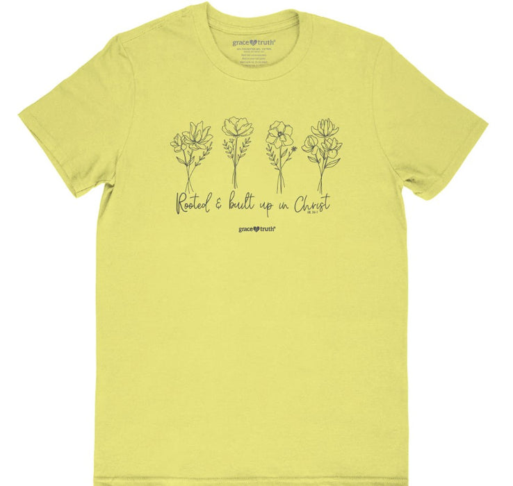 Grace & Truth Rooted and Built Up T-Shirt, Small