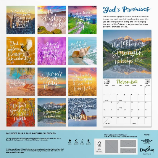 2025 God'S Promises Calendar — Aslan Christian Books