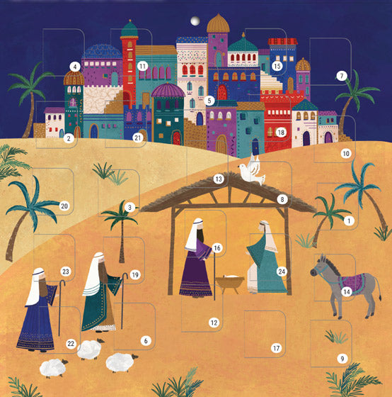 Advent Calendar Square Card: A Saviour Is Born