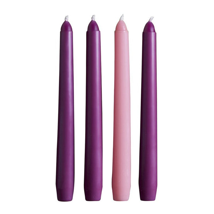 6" Advent Taper Candle Set