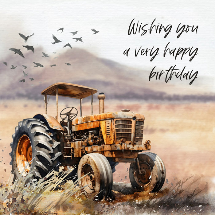 Wishing You A Very Happy Birthday Tractor - Greeting Card