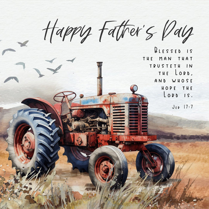 Happy Father's Day Tractor - Greetng Card