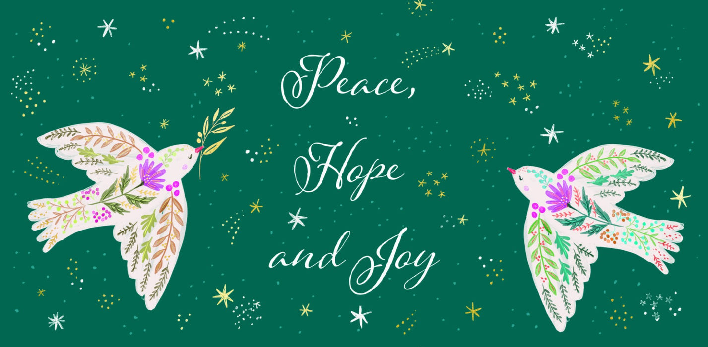 Peace, Hope and Joy Christmas Cards - Pack of 10