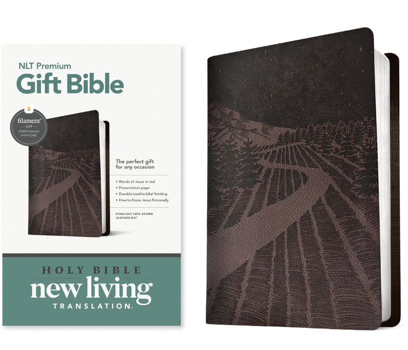 NLT Premium Gift Bible, Filament Enabled, Brown