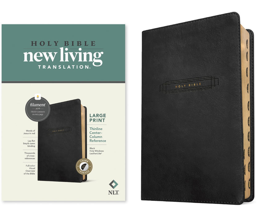 NLT Large Print Thinline Center-Column Reference Bible