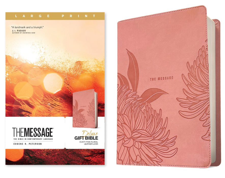 Message Deluxe Gift Bible, Large Print, Dusty Pink