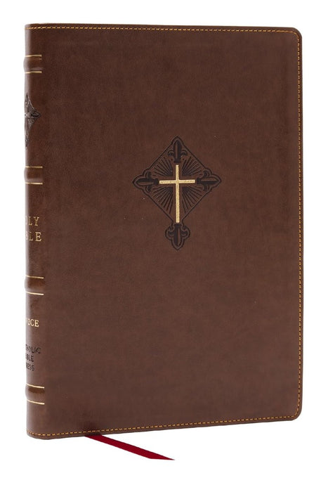 RSV2CE Thinline Large Print Catholic Bible, Brown