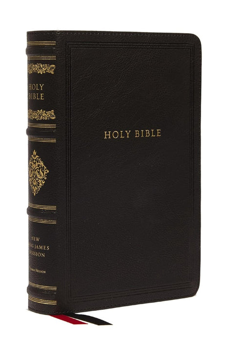 NKJV Large Print Reference Bible, Black Leathersoft