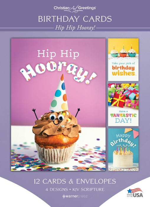 Hip Hip Hooray! Birthday Boxed Cards (pack of 12)