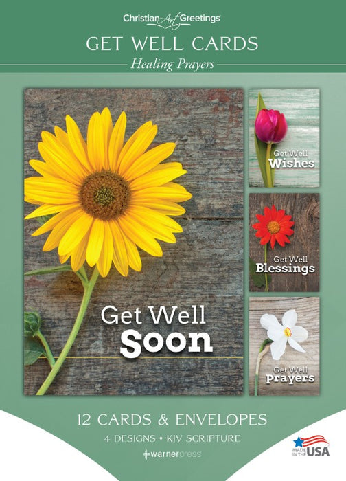 Healing Prayers Get Well Boxed Cards (pack of 12)