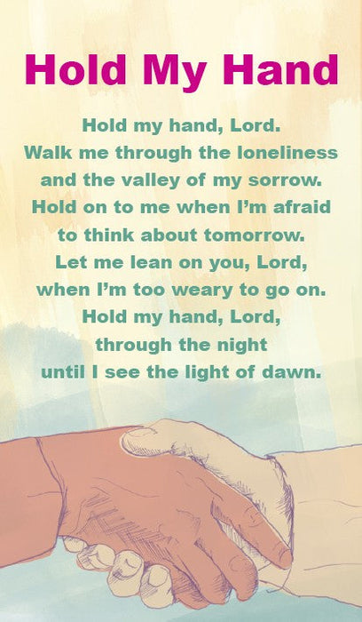 Hold My Hand Prayer Card