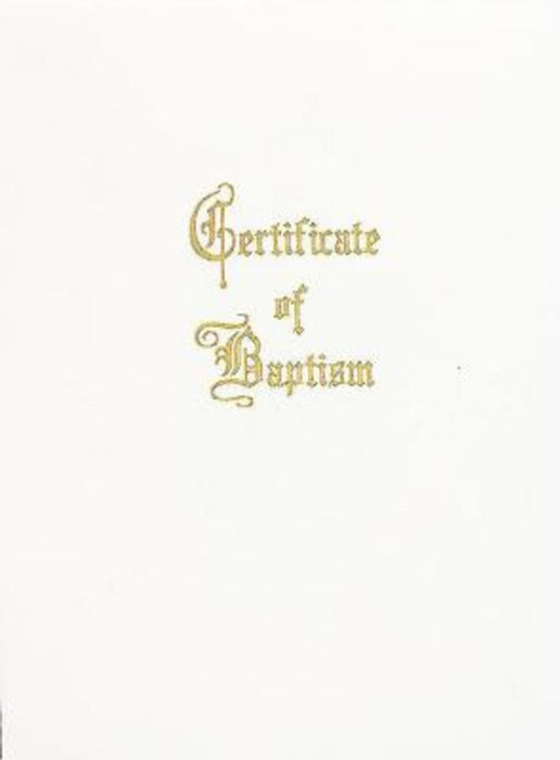 Traditional Steel-Engraved Child Baptism Certificate (Pkg of