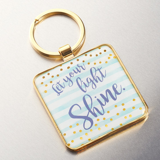 Let Your Light Shine Metal Keyring