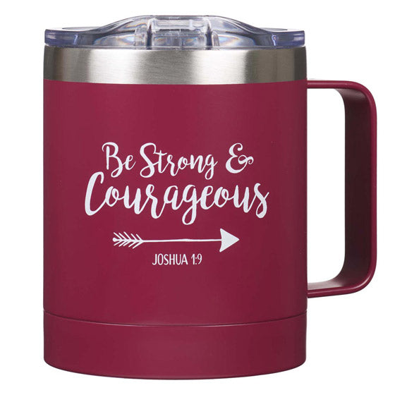 Be Strong Stainless Steel Camp Style Mug