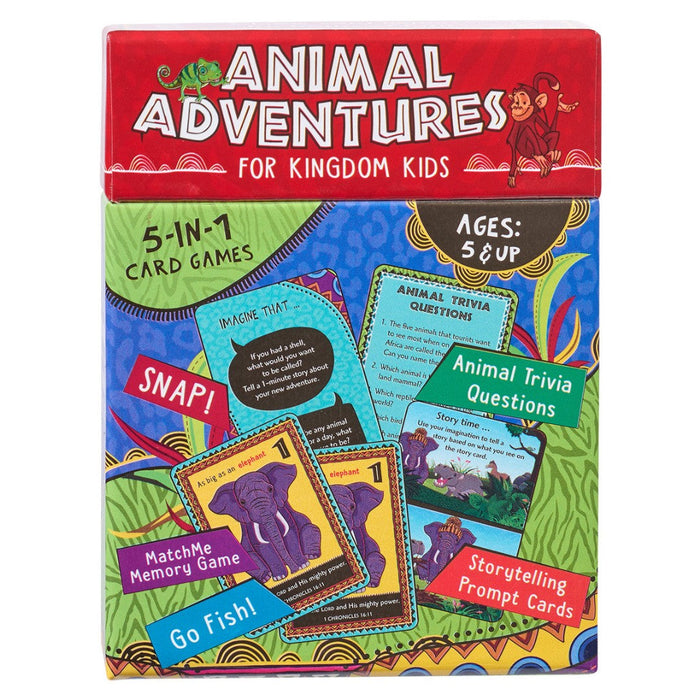 Animal Adventures for Kingdom Kids 5-in-1 Card Game Set