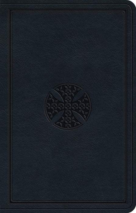 ESV Premium Gift Bible, Navy, Mosaic Cross Design