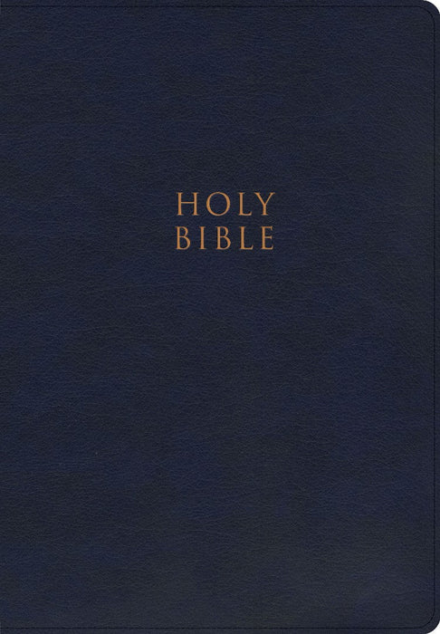 CSB Super Giant Print Reference Bible, Navy LeatherTouch