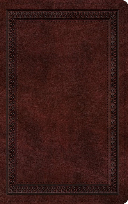 ESV Thinline Bible, TruTone, Mahogany, Border Design