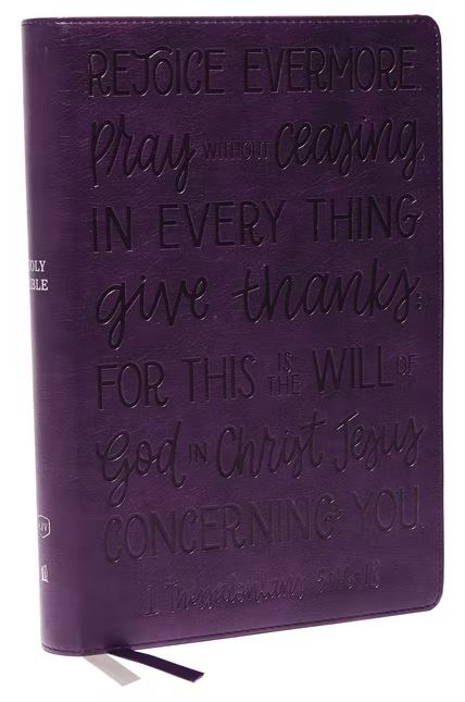 KJV Giant Print Reference Bible, Leathersoft, Purple