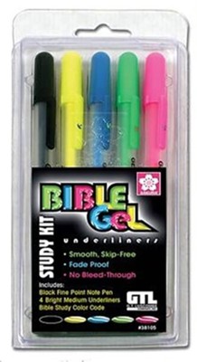 Bible Gel Underliners Study Kit (5 piece) - Sakura