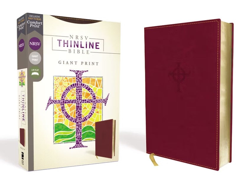 NRSV Thinline Bible, Giant Print, Burgundy