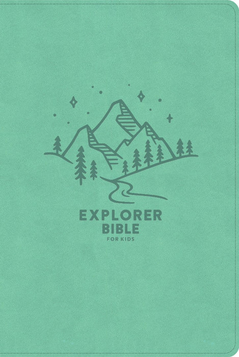 CSB Explorer Bible For Kids, Light Teal Mountains, Indexed