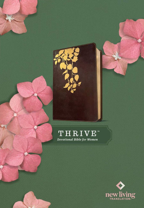 NLT Thrive Devotional Bible for Women, Deep Brown