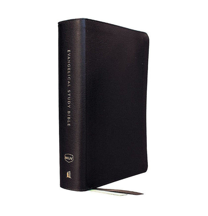 NKJV Evangelical Study Bible, Black, Indexed