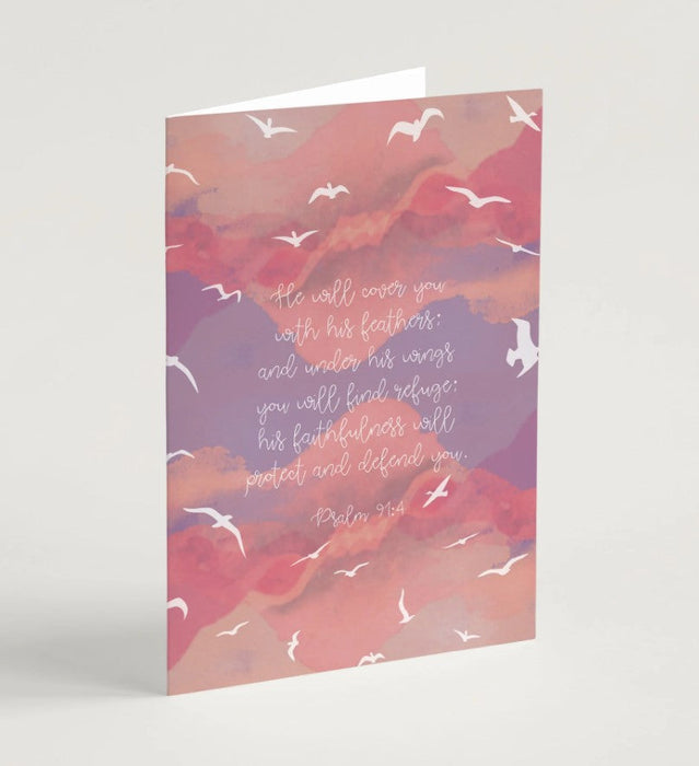 Under His Wings Encouragement Card & Envelope