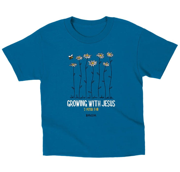 Growing with Jesus Kids T-Shirt, Medium