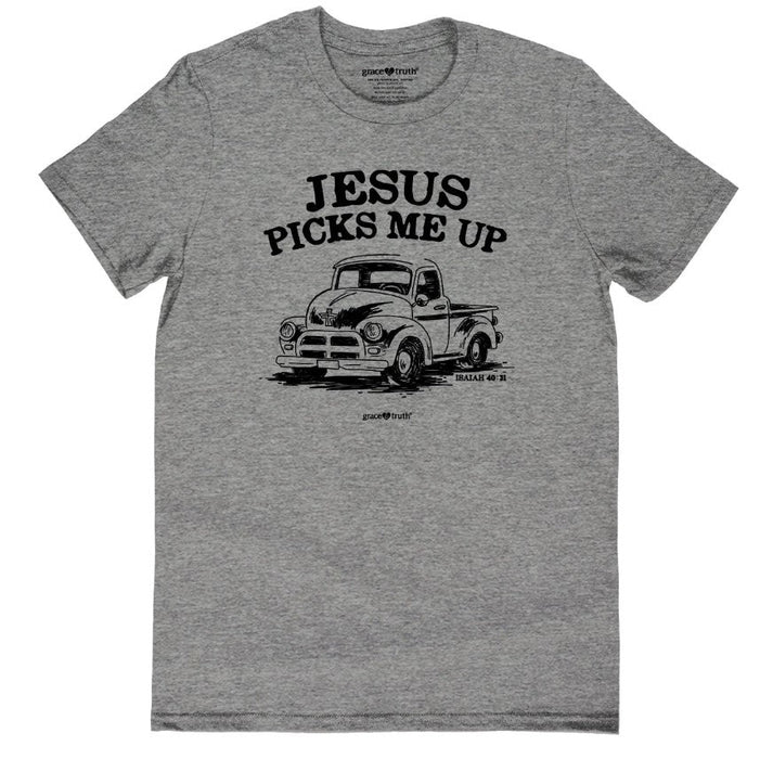 Grace & Truth Jesus Picks Me Up T-Shirt, Medium