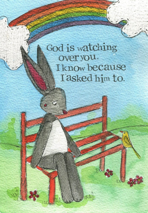 Encouragement Card Watching Over You Single Card