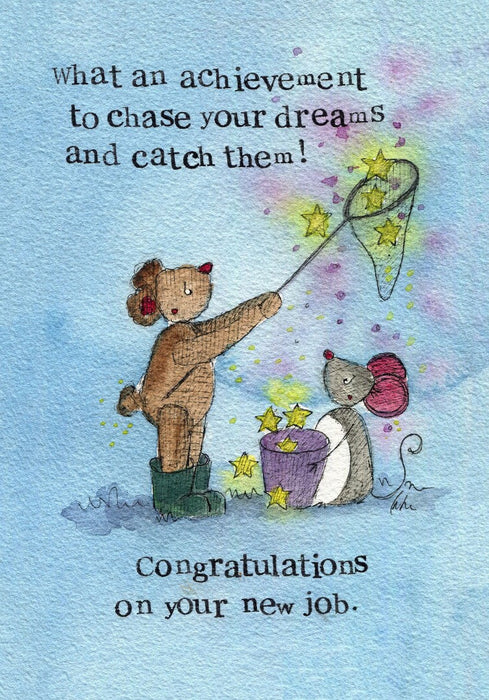 New Job Card Chase Your Dreams Single Card